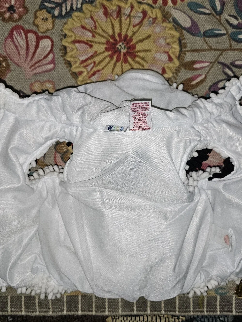 Plush Cow Hooded Kids Costume Dress-up White and Black 3-6 Months